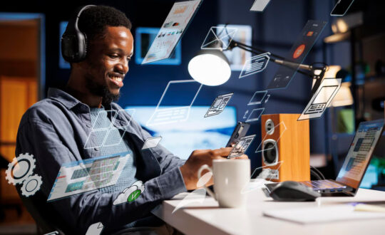 business-person-using-laptop-multitasking-finish-daily-startup-tasks_482257-83416