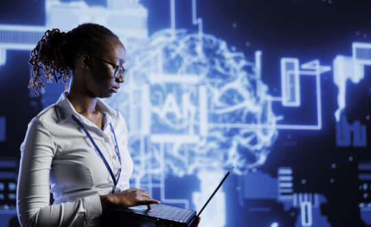 Tech support oversees AI neural network