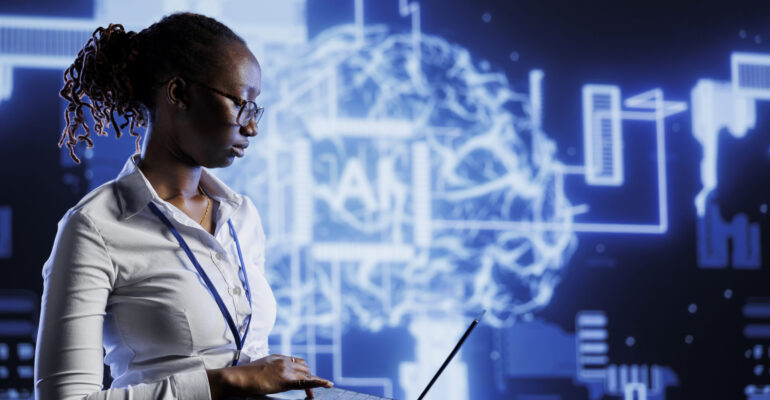 Tech support oversees AI neural network