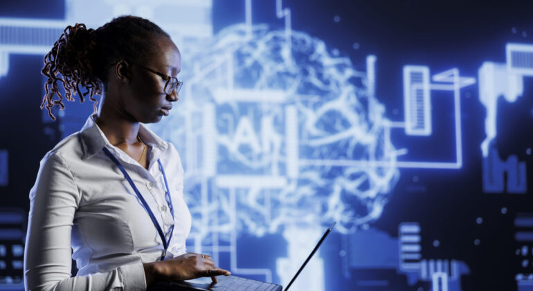 Tech support oversees AI neural network